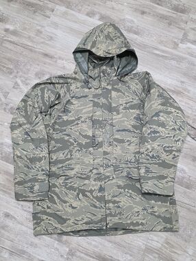 US Air Force Gore-Tex Military ABU APECS Tiger Stripe Large Camo Parka Jacket